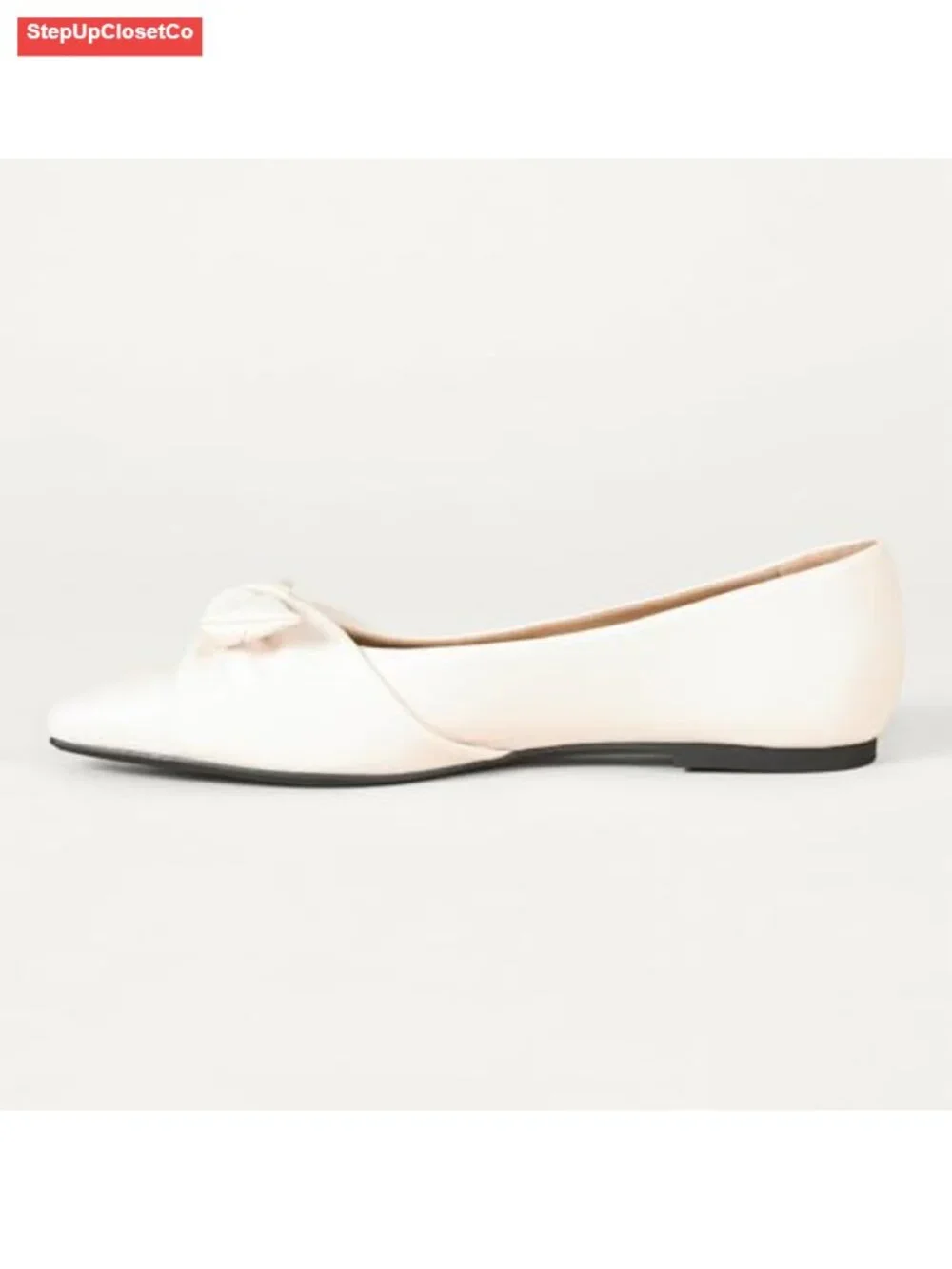 Women's Pointed Toe Bow Ballet Flats with Memory Foam Insole